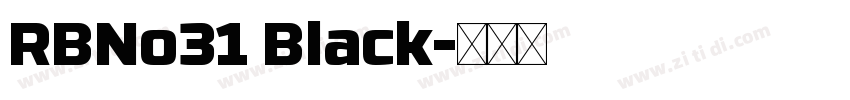 RBNo31 Black字体转换